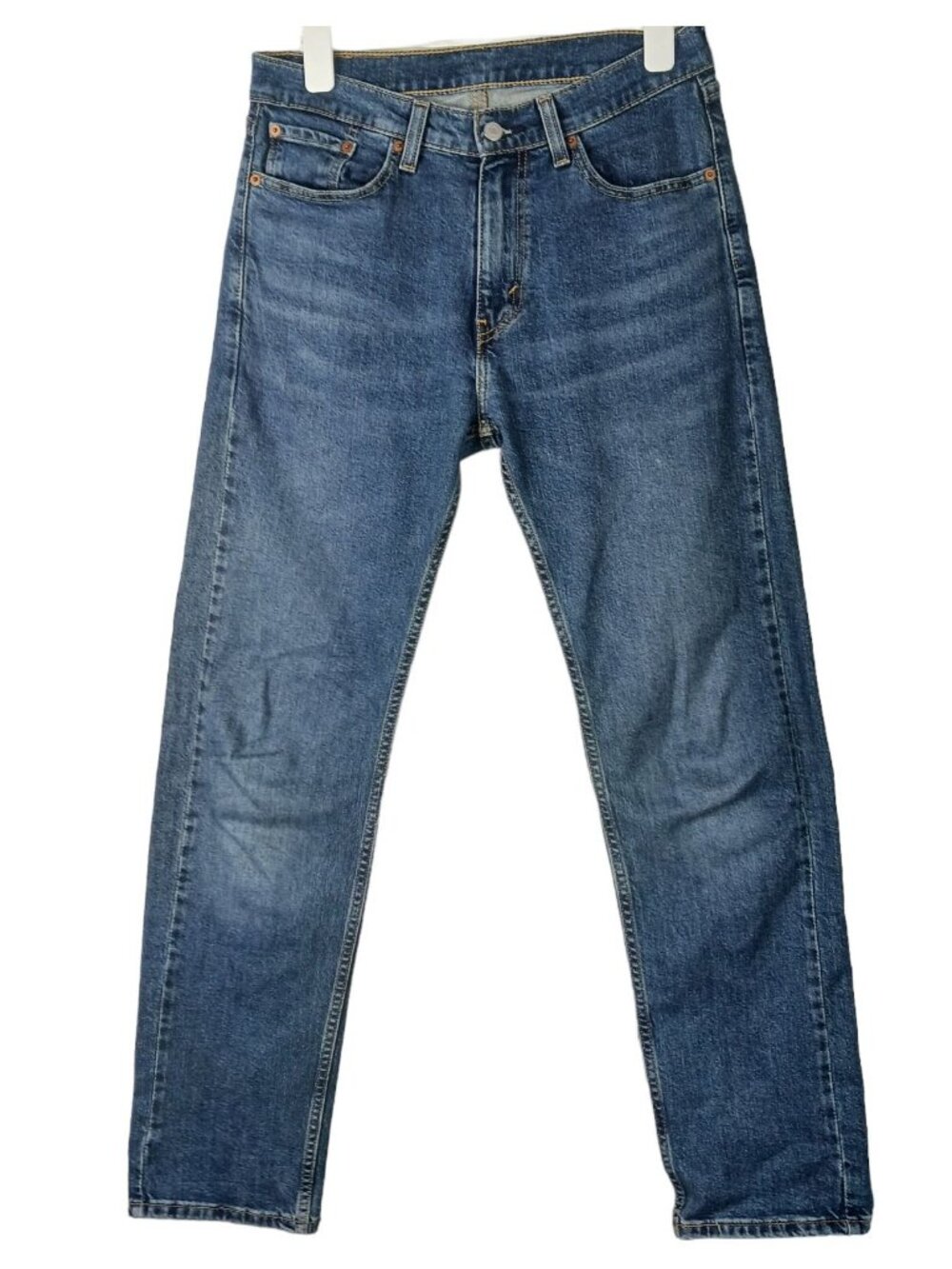 Levis 505 Regular Fit Straight Leg Denim Jeans Mens 32x31 Blue Classic Workwear